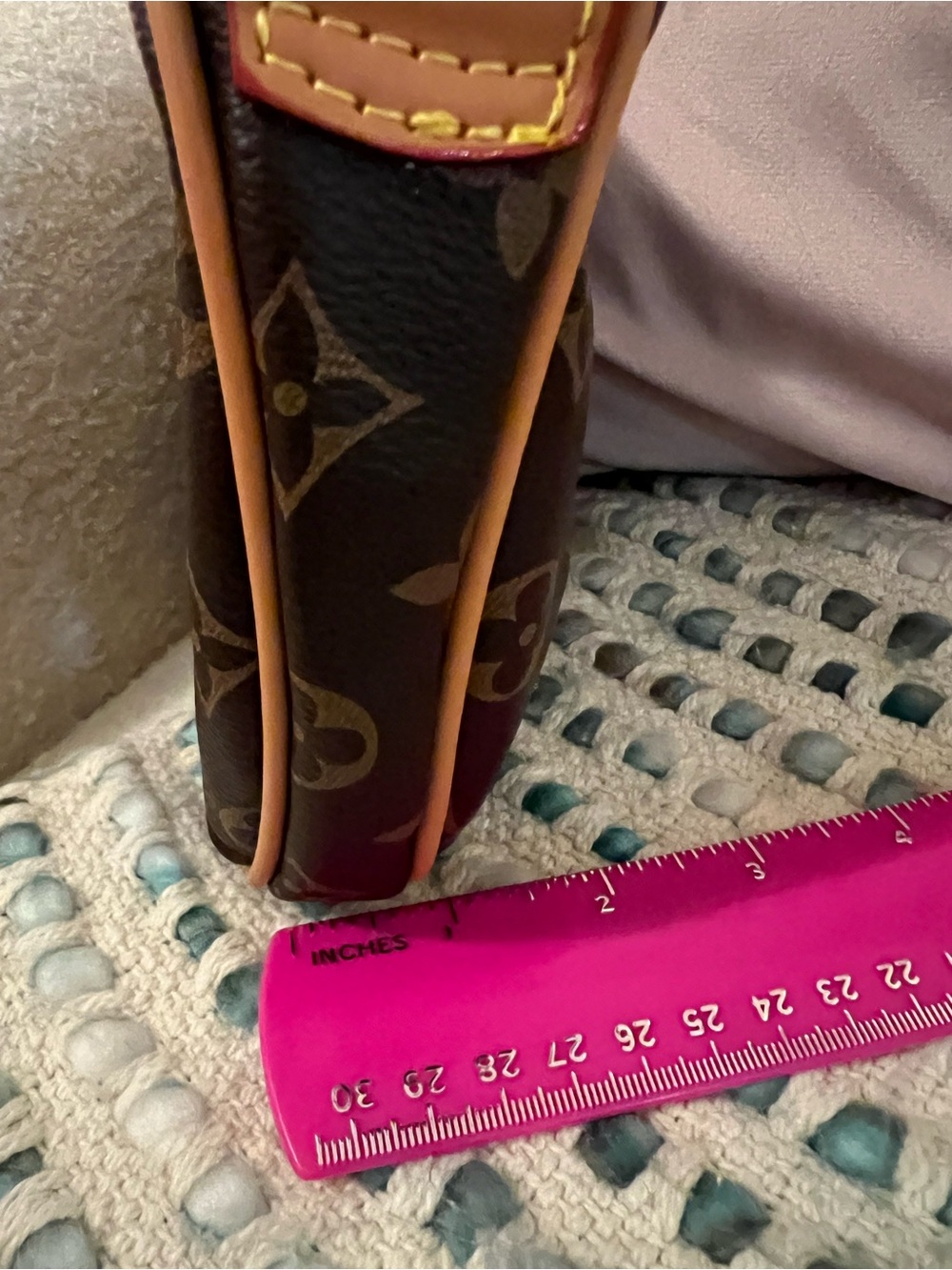 INSPIRED Brown Monogram Crescent Shoulder Bag - Picture 8 of 8